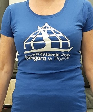 Koszulka z nadrukiem niebieska rozmiar M